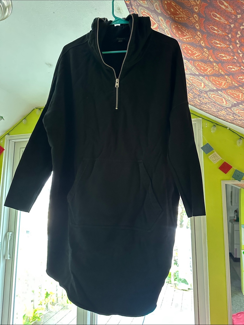 ALLSAINTS Black Zip-Front Hoodie Jacket